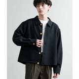 ショート丈シャツジャケット 無地 総柄 | Rocky Monroe | 詳細画像4