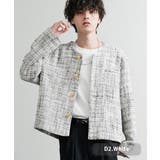 D2.ホワイト | ノーカラージャケット ショート 短丈 | Rocky Monroe