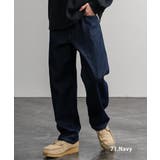 71.ネイビー | Hanes ワイドパンツ デニム | Rocky Monroe