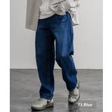73.ブルー | Hanes ワイドパンツ デニム | Rocky Monroe