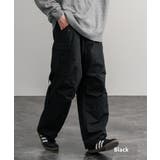 ブラック | カーゴパンツ ワイド 裏フリース | Rocky Monroe