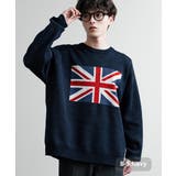 B-5.ネイビー | ニット セーター 国旗 | Rocky Monroe