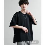 ブラック | Tシャツ 半袖 サイドスナップ | Rocky Monroe