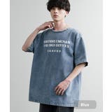 ブルー | プリントTシャツ 半袖 デニム | Rocky Monroe