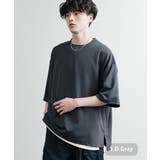 5.D.グレー | ビッグ半袖Tシャツ UVカット 梨地織り | Rocky Monroe