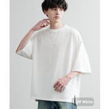 1.オフホワイト | ビッグ半袖Tシャツ UVカット 梨地織り | Rocky Monroe