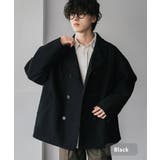 ブラック | Pコート ショート丈 ダブルブレスト | Rocky Monroe