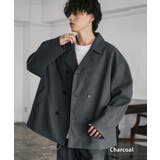 チャコール | Pコート ショート丈 ダブルブレスト | Rocky Monroe