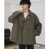 グレージュ | Pコート ショート丈 ダブルブレスト | Rocky Monroe