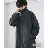 チャコール | ステンカラーロングコート 2Way チンストラップ | Rocky Monroe