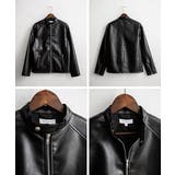 レザージャケット シングルライダース 合成皮革 | Rocky Monroe | 詳細画像16 