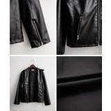 レザージャケット シングルライダース 合成皮革 | Rocky Monroe | 詳細画像17 
