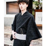 ブラック-1 | 浴衣 5点セット しじら織り | Rocky Monroe