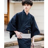 ネイビー-1 | 浴衣 5点セット しじら織り | Rocky Monroe