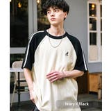 アイボリー×ブラック | KANGOL 半袖Tシャツ ワッフル | Rocky Monroe