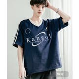 ネイビー | KANGOL 半袖ゲームシャツ カットスエード | Rocky Monroe