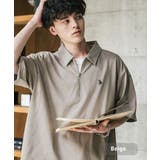 ベージュ | ユーエスポロアッスン ポロシャツ ハーフジップ | Rocky Monroe