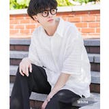 ホワイト | 半袖シアーシャツ レース切替 オーバーサイズ | Rocky Monroe