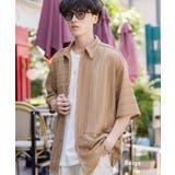 ベージュ | 半袖シアーシャツ レース切替 オーバーサイズ | Rocky Monroe