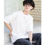 ホワイト | アンサンブル Tシャツ 透かし編み | Rocky Monroe