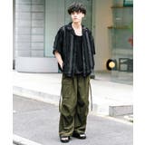 半袖ストライプシャツ 開襟 ジャガード | Rocky Monroe | 詳細画像5