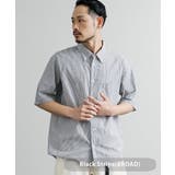 ブラックストライプ | カジュアルシャツ ボタンダウン 半袖 | Rocky Monroe