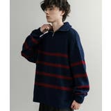 ハーフジップ シャギーニット セーター | Rocky Monroe | 詳細画像7 