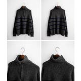 ハーフジップ シャギーニット セーター | Rocky Monroe | 詳細画像16 