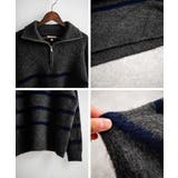 ハーフジップ シャギーニット セーター | Rocky Monroe | 詳細画像17 