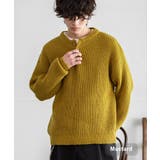 マスタード | ニット ヘンリーネック 無地 | Rocky Monroe