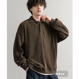 ブラウン | ポロシャツ カットコーデュロイ オーバーサイズ | Rocky Monroe