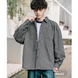 ブラック3(チェック) | カジュアルシャツ 長袖 オーバーサイズ | Rocky Monroe