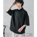 ブラック | 接触冷感 カジュアルシャツ 半袖 | Rocky Monroe