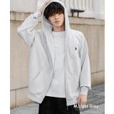 杢ライトグレー | フルジップパーカー 裏起毛 ユーエスポロアッスン | Rocky Monroe