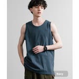 ネイビー | タンクトップ ピグメント加工 USAコットン | Rocky Monroe