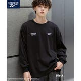 ブラック | Reebok 長袖Tシャツ ロゴ刺繍 | Rocky Monroe