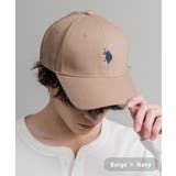 ベージュ×ネイビー | ユーエスポロアッスン ベースボールキャップ ツイル | Rocky Monroe