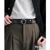 ブラック | レザーベルト リングバックル 本革 | Rocky Monroe