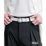 ホワイト | レザーベルト リングバックル 本革 | Rocky Monroe