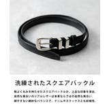 レザーベルト スクエアバックル 本革 | Rocky Monroe | 詳細画像15 