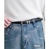 ブラック | レザーベルト スクエアバックル 本革 | Rocky Monroe