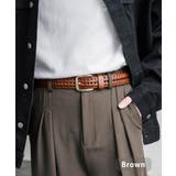 ブラウン | レザーベルト メッシュ 本革 | Rocky Monroe