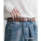 ブラウン | レザーベルト スクエアバックル 本革 | Rocky Monroe