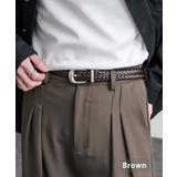 ブラウン | レザーベルト メッシュ 本革 | Rocky Monroe