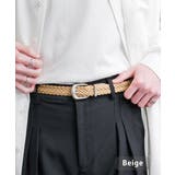 ベージュ | レザーベルト メッシュ 本革 | Rocky Monroe