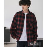レッドチェック | 長袖チェックシャツ ネルシャツ オーバーサイズ | Rocky Monroe