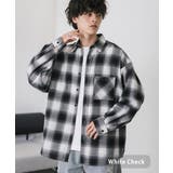 ホワイトチェック | 長袖チェックシャツ ネルシャツ オーバーサイズ | Rocky Monroe
