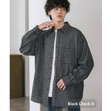 ブラックチェックD | 長袖チェックシャツ ネルシャツ オーバーサイズ | Rocky Monroe