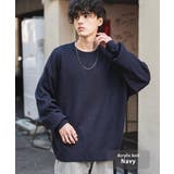 A.ネイビー | ニット セーター 無地 | Rocky Monroe