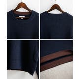 ワッフルニットセーター 無地 配色リブ | Rocky Monroe | 詳細画像39 